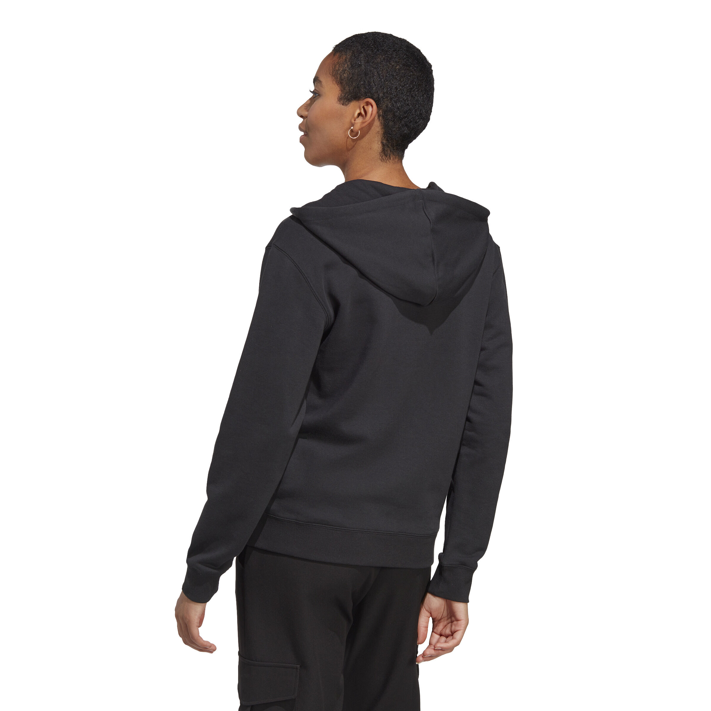 adidas Linear French Terry Full Zip Sweatjacke Damen Schwarz WeiB online kaufen Tennis Point AT