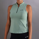 Endless Bekleidung Endless Glam Polo Damen-Grün,Dunkelblau