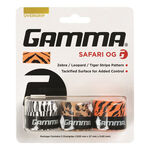 Gamma Overgrips Gamma  Safari  zebra, leopard, tiger 3er Pack - weiß