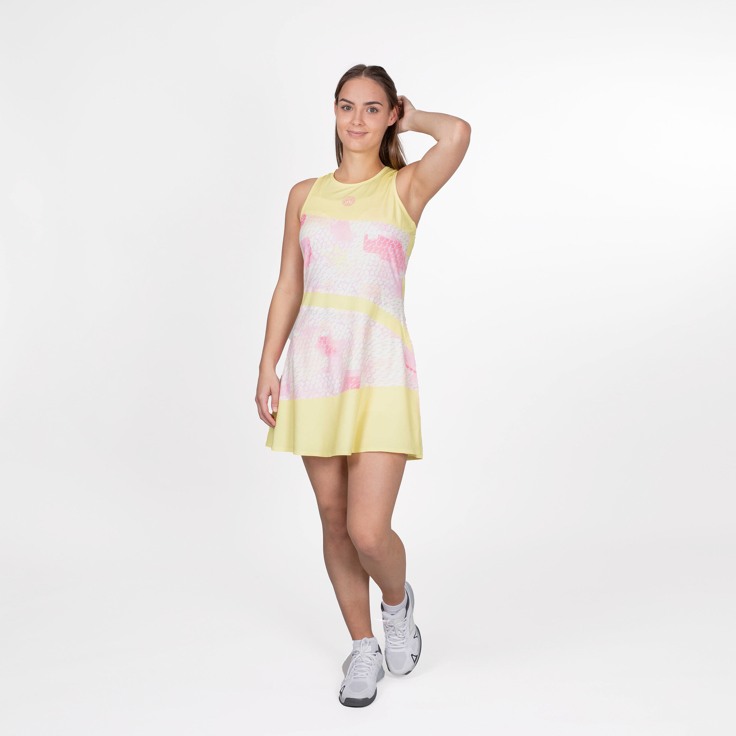 Gelb rosa kleid clearance