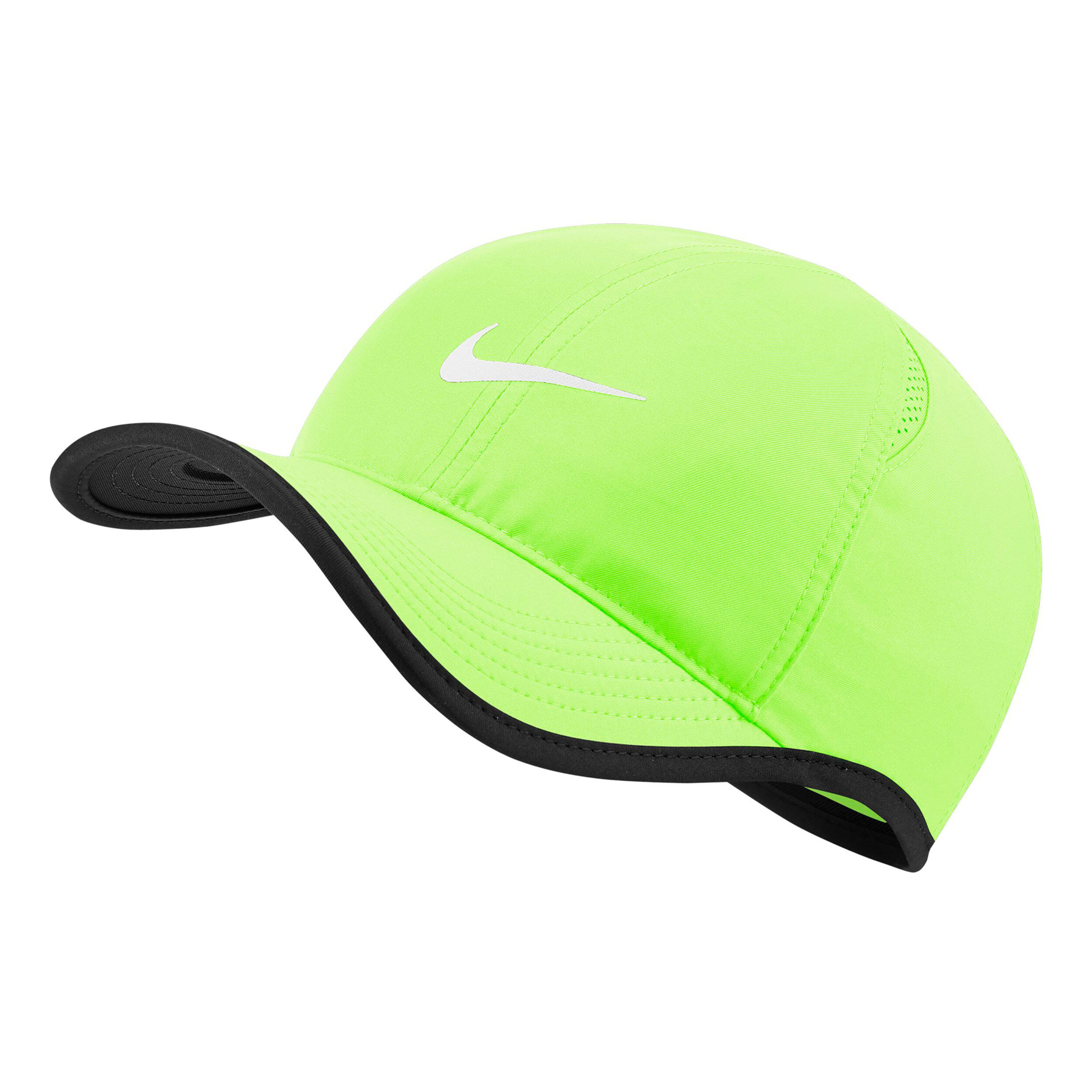 Nike Court Aerobill Featherlight Cap Neongrun Schwarz online kaufen Tennis Point AT