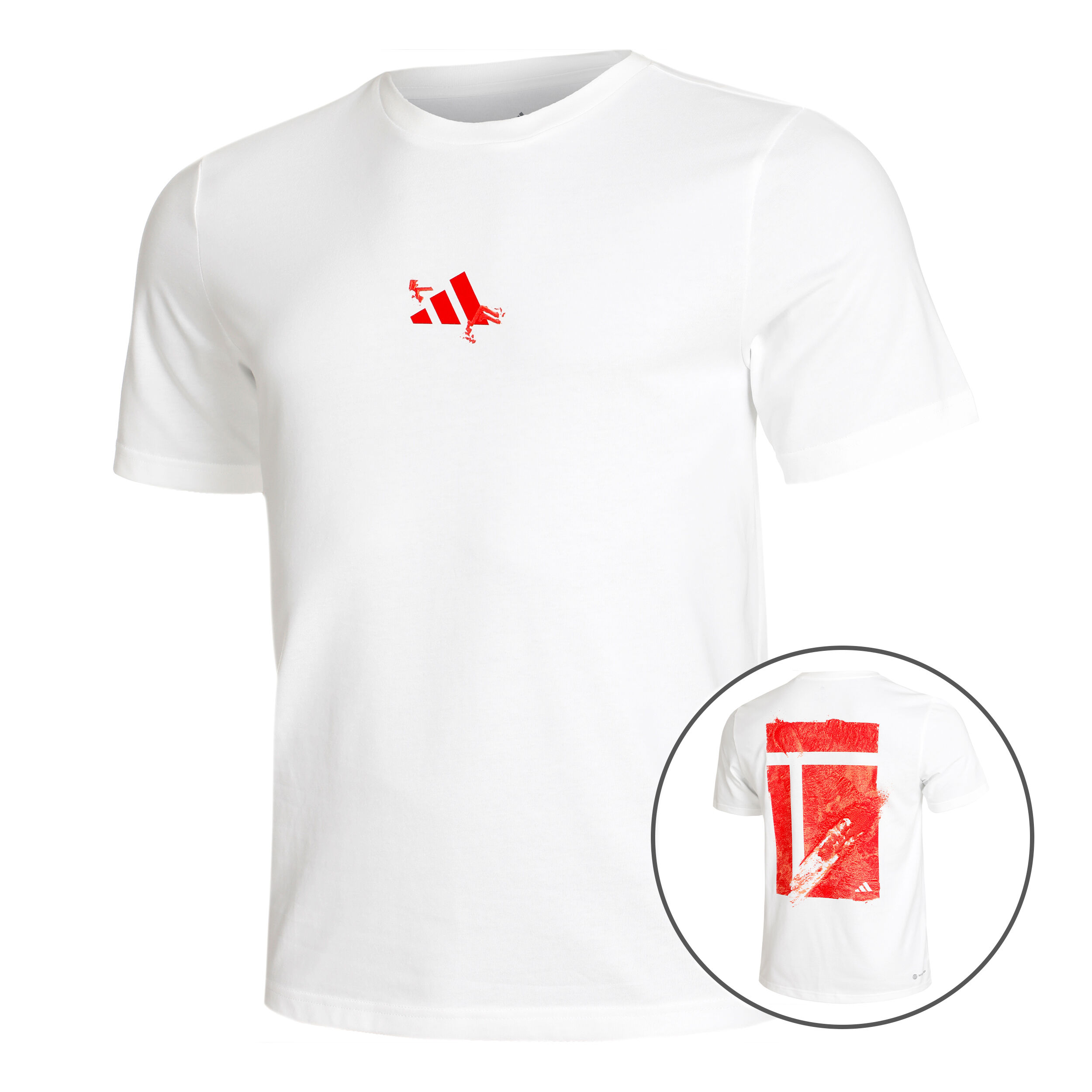 T Shirt Herren Wei Rot