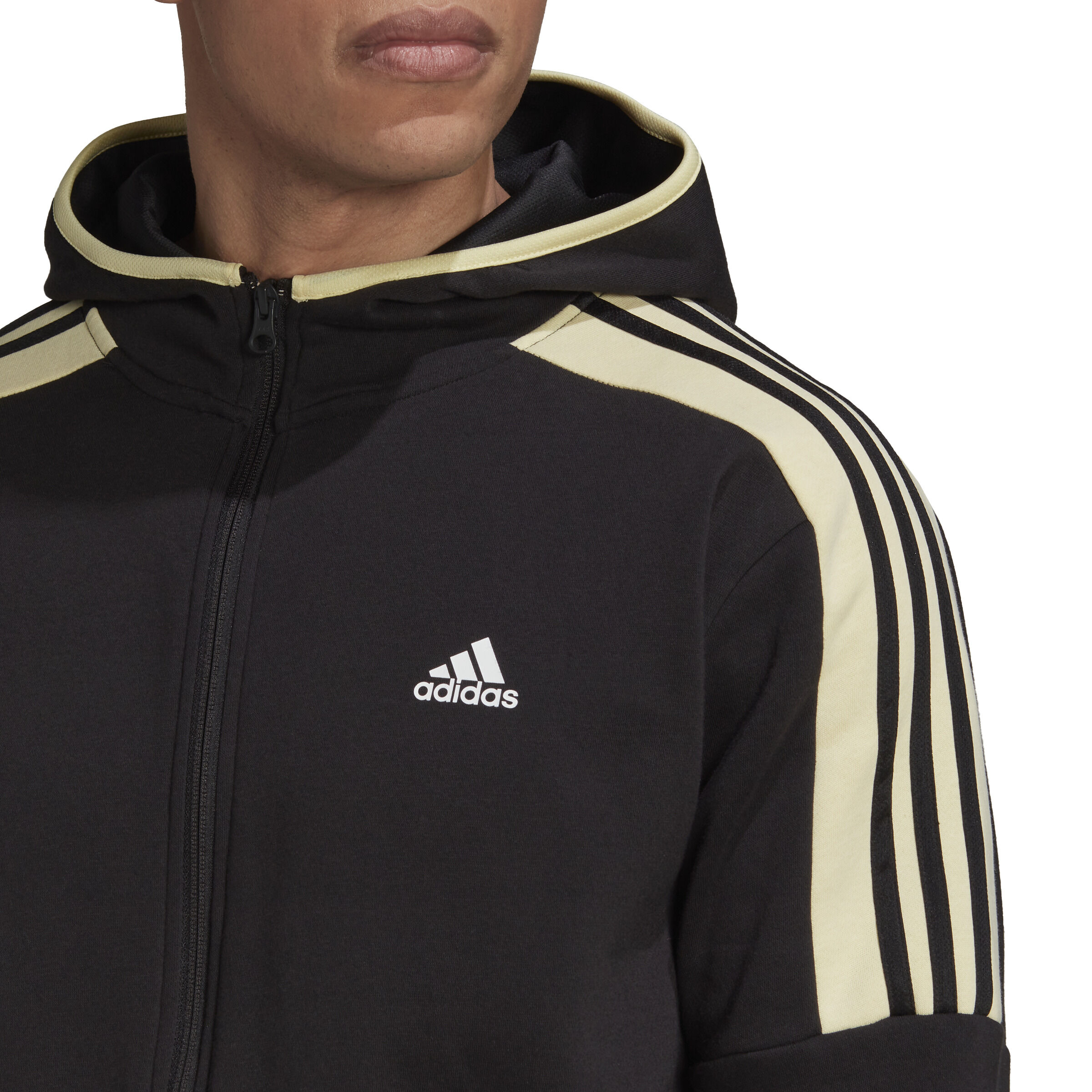 adidas Fleece Color Block Trainingsanzug Herren Schwarz online kaufen Tennis Point AT