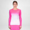 Crew Gradiant Longsleeve Damen-Pink,Wei&szlig;