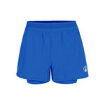 Quiet Please Bekleidung Quiet Please Rematch 2in1 Shorts Damen - blau, wei&szlig;