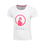 Quiet Please Bekleidung Quiet Please Create Baseline Logo T-Shirt M&auml;dchen-Wei&szlig;,Pink