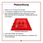 Tegra Platzbedarf Tegra Platzordnung Schild Mit Pflegeanweisung-Weiß,Rot