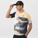 HEAD Bekleidung HEAD Topspin T-Shirt Herren - goldgelb, dunkelblau