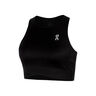 Court Crop Tank-Top Damen-Schwarz
