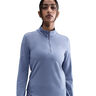 Swift Half-Zip Laufshirt Damen - blaugrau, silber