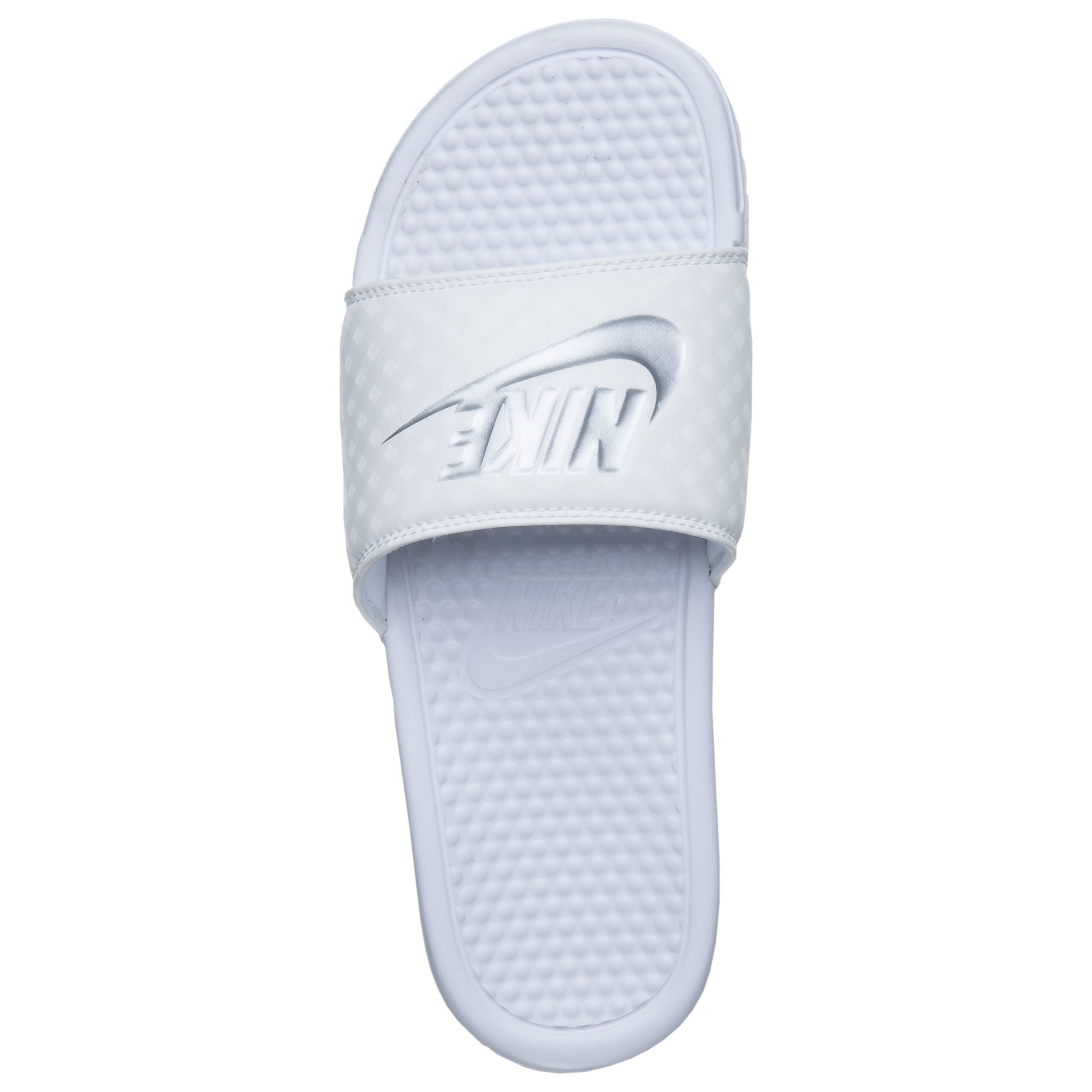 Nike Benassi Just Do It Badelatschen Damen WeiB Silber online kaufen Tennis Point AT