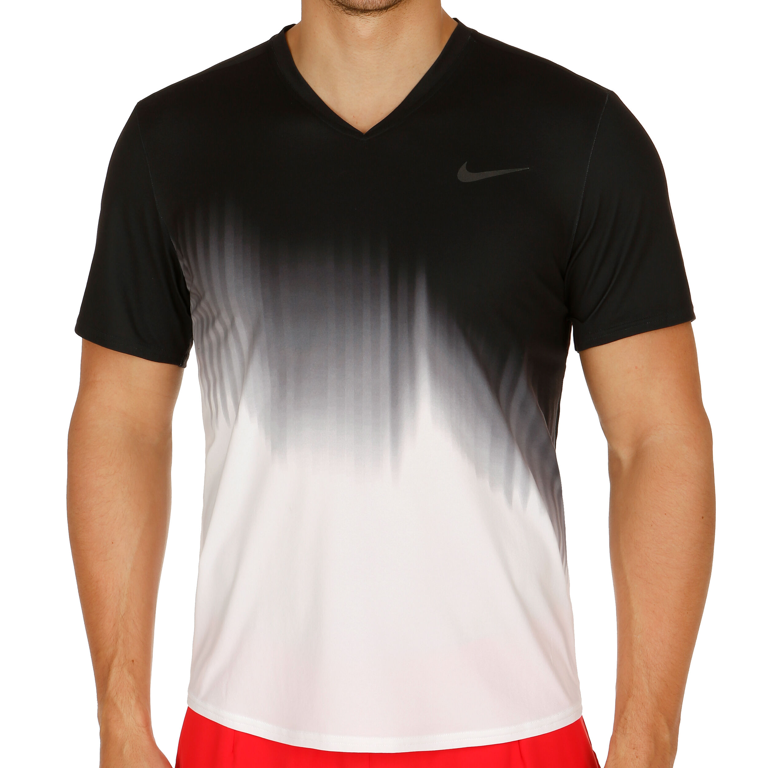Nike Court Roger Federer T Shirt Herren Schwarz WeiB online kaufen Tennis Point AT