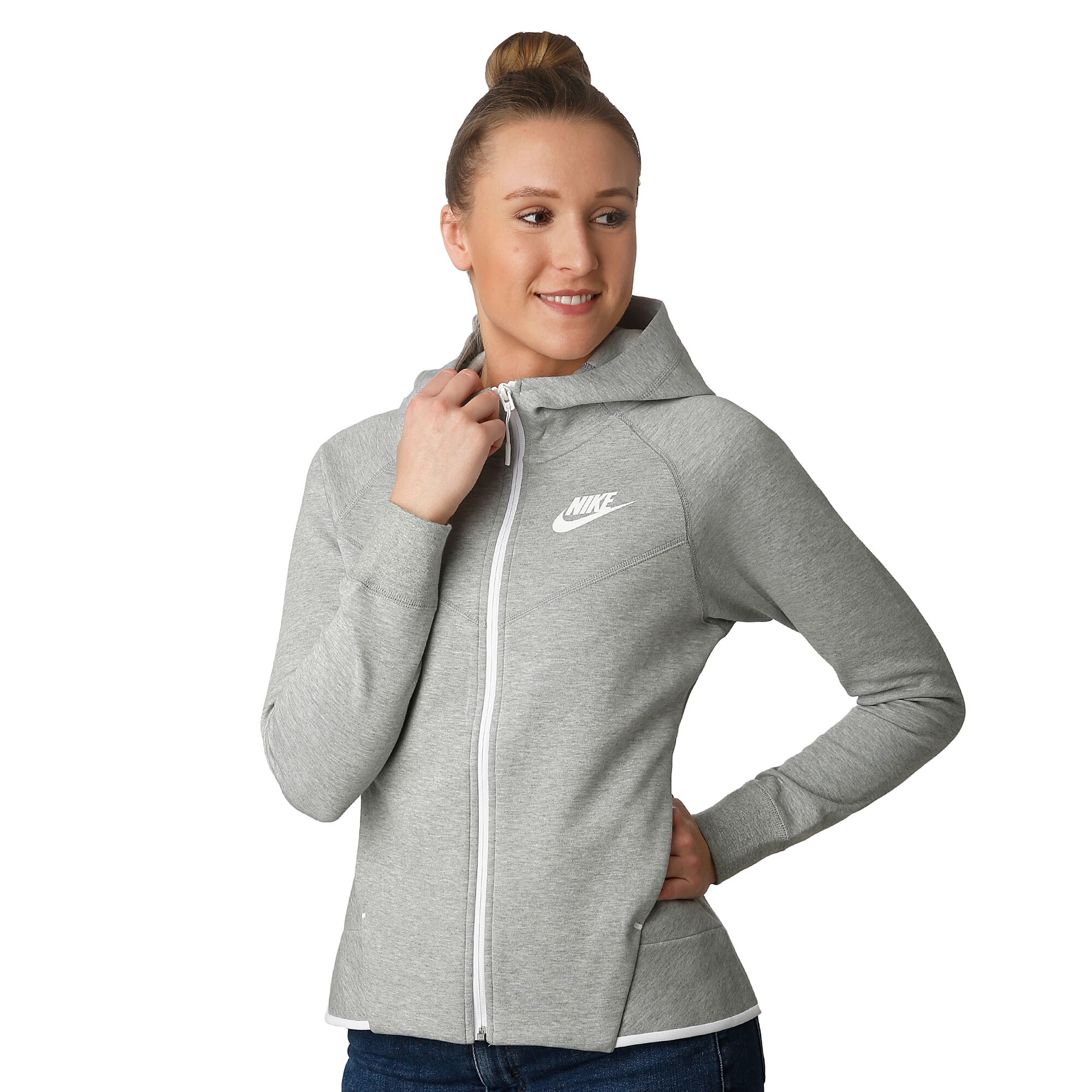 Mexico Rimpels Een trouwe Nike Sportswear Tech Fleece Sweatjacke Damen - Grau, Weiß online kaufen |  Tennis-Point