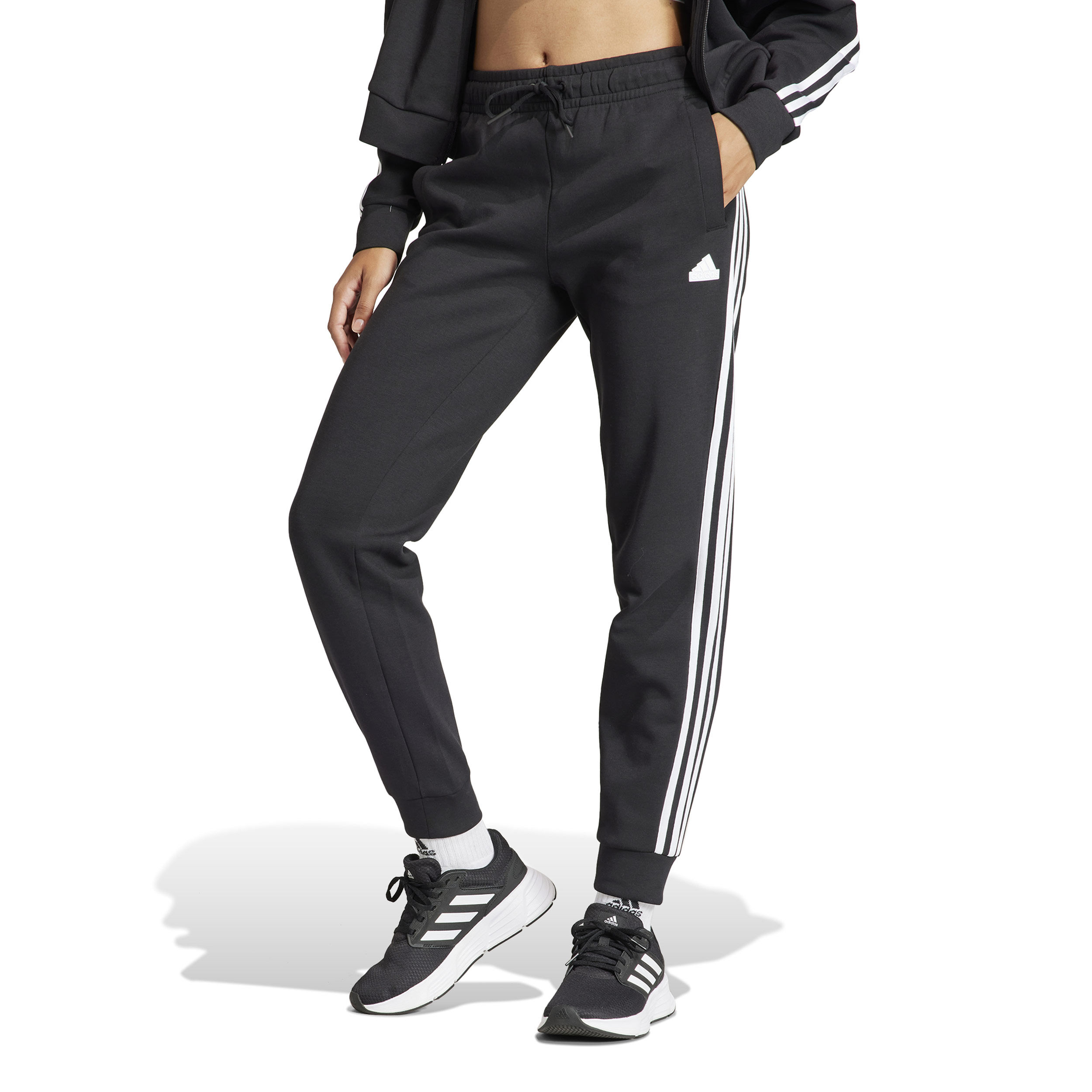 adidas Future Icon 3 Stripes Regular Trainingshose Damen Schwarz WeiB online kaufen Tennis Point AT