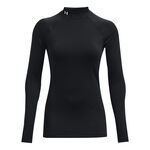 Under Armour Bekleidung Under Armour Coldgear Authentics Mockneck Longsleeve Damen-Schwarz