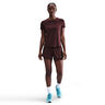 Dri-Fit One Mid Rise 2in1 3in Shorts Damen - dunkelrot, silber