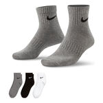 Nike Bekleidung Nike Everyday Lightweight Tennissocken 3er Pack Unisex - grau, schwarz