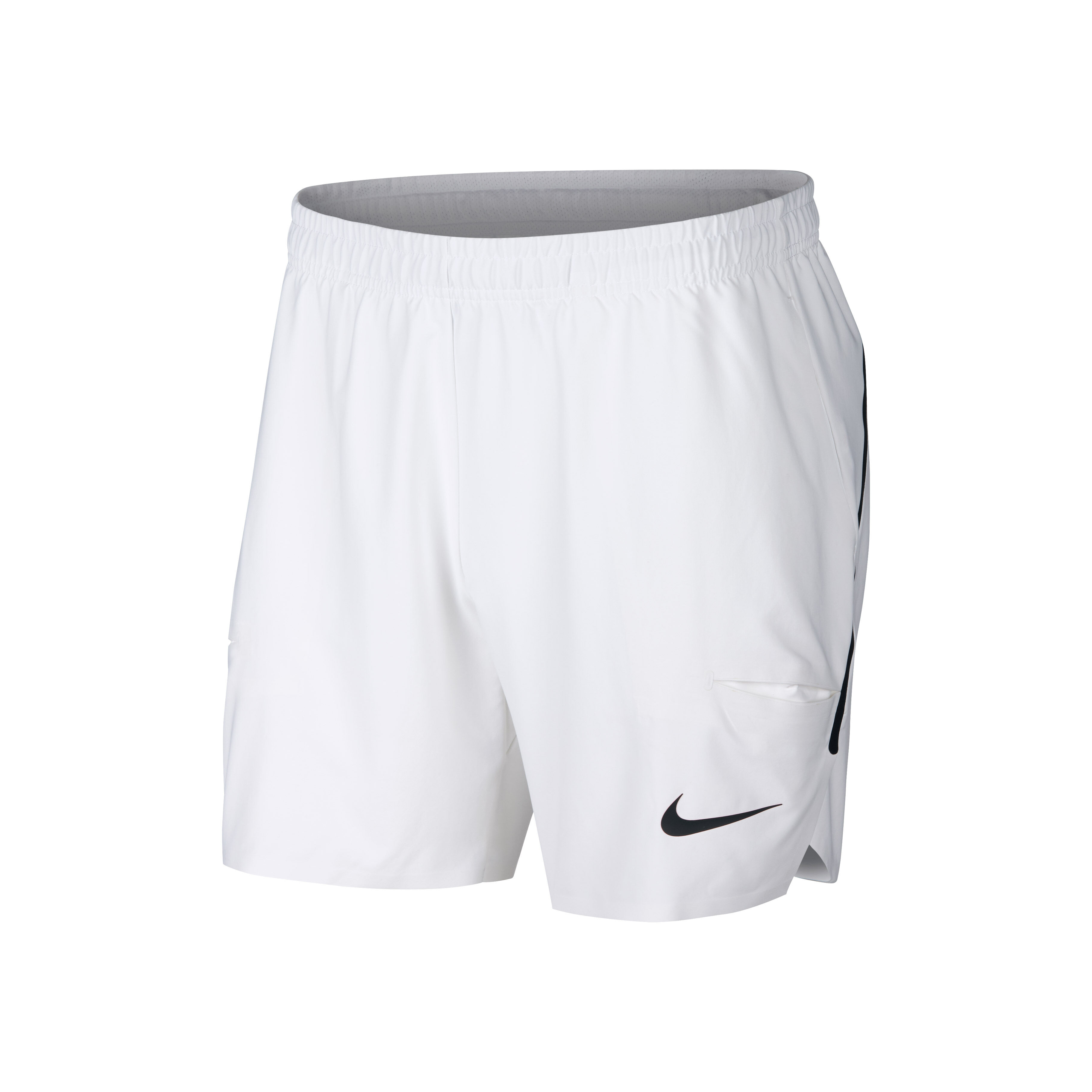 Nike Roger Federer Court Flex Ace Shorts Herren WeiB Schwarz online kaufen Tennis Point AT